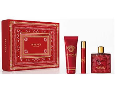  Versace Eros Flame EDP, 100 ml + gel za tuširanje, 150 ml + EDP, 10 ml 