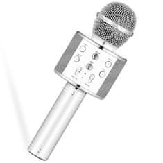 Alum online Brezžični mikrofon za karaoke WS-858 - Srebrna