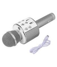 Alum online Brezžični mikrofon za karaoke WS-858 - Srebrna