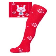 Zaparevrov Božične bombažne nogavice rdeče barve s snežinkami in mačko