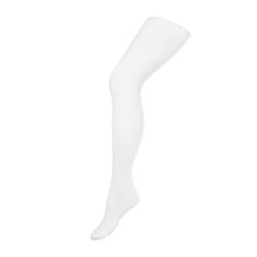 NEW BABY 3D bele bombažne nogavice s pikami - 140 (9-10 let)
