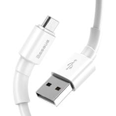 BASEUS Durable kabel USB / Micro USB 2.4A 1m, bela