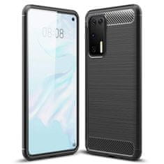 MG Carbon Case Flexible silikonski ovitek za Huawei P40, črna