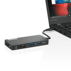 Lenovo USB-C hub, 7 vhodov (4X90V55523)