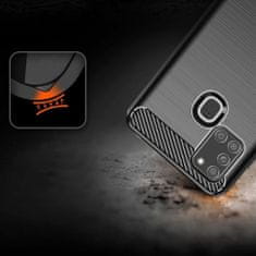 MG Carbon Case Flexible silikonski ovitek za Samsung Galaxy A21s, modra