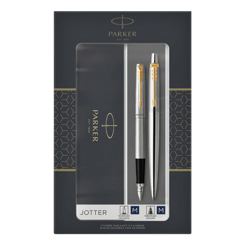 Parker Jotter Duo GT set, srebrn