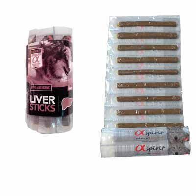 Alpha Spirit Liver Ristra Sticks prigrizki za pse, jetra, 16 x 4 kom