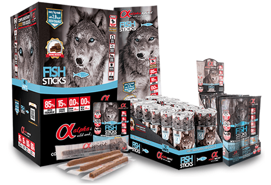 Alpha Spirit Fish Ristra Stick prigrizki za pse, riba, 16 x 4 kom