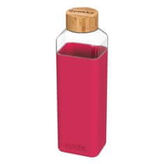 QUOKKA Storm, Steklena steklenica s silikonsko površino MAROON, 700ml, 40025