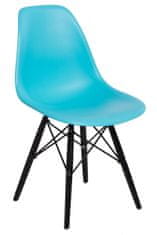 Fernity P016W PP oceansko modri / črni stol