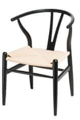 Fernity Wicker stol Natural Black, ki ga navdihuje Wishbone