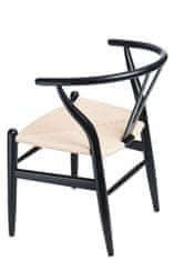 Fernity Wicker stol Natural Black, ki ga navdihuje Wishbone