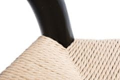 Fernity Wicker stol Natural Black, ki ga navdihuje Wishbone