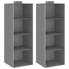 Greatstore Viseč organizator za omaro 2 kosa s 4 policami blago