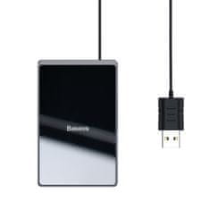 BASEUS Ultra-thin brezžični polnilnik Qi za USB kablom 1m, črna