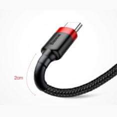 BASEUS Cafule kabel USB / USB-C QC3.0 2A 3m, rdeč