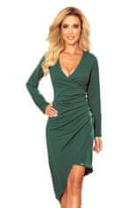 Numoco Ženska asimetrična obleka Chaparent zelena L