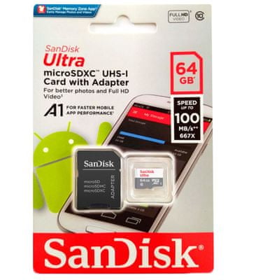 SanDisk Ultra MicroSDXC spominska kartica