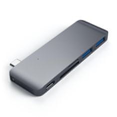 Satechi Pass-Through USB-C hub, 5 vhodov, Space Grey