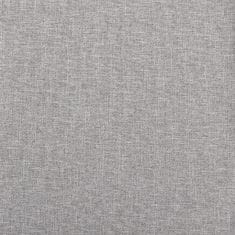 Vidaxl Zatemnitvena zavesa z obročki videz platna siva 290x245 cm