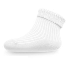 NEW BABY Otroške črtaste nogavice white - 56 (0-3m)