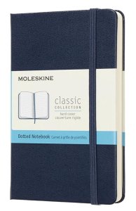  Moleskine zvezek, mali, s pikami, moder