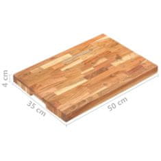 Vidaxl Deska za rezanje 50x35x4 cm trden akacijev les