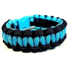 Cordell Paracord zapestnica Solomon črno-modra (Dimenzije XL ( 20 - 21 cm ))