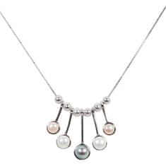 JwL Luxury Pearls Nežna srebrna ogrlica s pravimi biseri JL0459 (veriga, obesek)