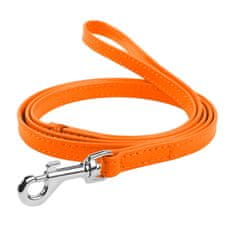 WAUDOG Ploščat usnjen povodec oranžne barve 122 cm 9 mm Oranžna