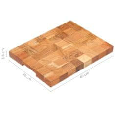 Greatstore Deska za rezanje 40x30x3,8 cm trden akacijev les