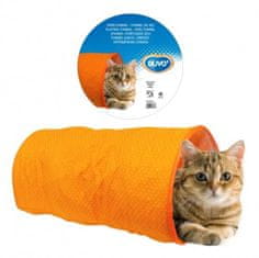 Duvo+ Predor za plazenje za mačke oranžne barve + 50 x 25 x 25 cm