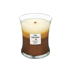 Woodwick Dišeča sveča Trilogy Cafe Sladice 275 g