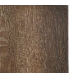 Vidaxl Samolepilne talne plošče 55 kosov PVC 5,11 m2 rjave