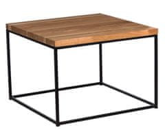 Fernity Cube miza 45x45 črna 15 mm profil, vrh lakiran češnja