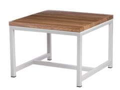 Fernity Industrijska miza 45x45 bela, približno 30 mm, lakirana plošča iz naravnega hrasta