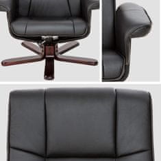 TV-naslanjač s stolčkom, model 1 Črna/rjava
