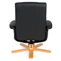tectake TV-naslanjač s stolčkom, model 1 Črna/bež