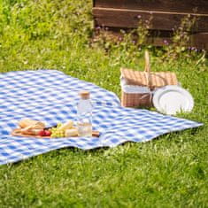 tectake Odeja za piknik 200 × 150 cm Modra