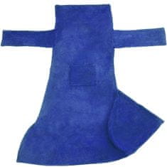 tectake Odeja z rokavi 200 x 170 cm, Modra