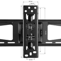 tectake Stenski TV-nosilec za velikosti 32–60″ (81–152 cm), ki se ga lahko nagiba in vrti