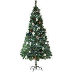 tectake Umetno božično drevesce s kovinskim stojalom 180 cm, 533 konic, zelena