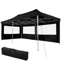 tectake Zložljivi gazebo 3 × 6 m z 2 stranicama – Viola Črna