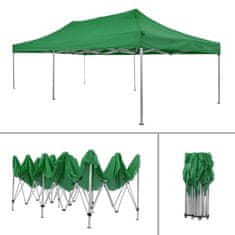 tectake Zložljivi gazebo 3 × 6 m z 2 stranicama – Viola Zelena