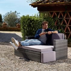 tectake Rattan sofa Corfu Siva