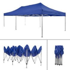 tectake Zložljivi gazebo 3 × 6 m z 2 stranicama – Viola Modra