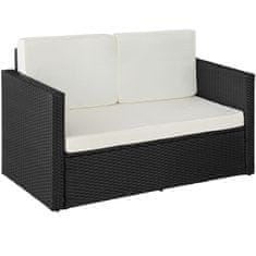 tectake Rattan sofa Corfu Črna