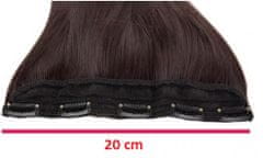 Vipbejba Sintetični clip-on lasni podaljški na 1 zaveso, rahlo valoviti, čokoladno rjavi F3