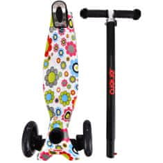 Enero Otroški trikolesni skiro MAXI SCOOTER FLOWERS H-060-FL