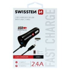 SWISSTEN AVTO POLNILEC USB-C IN USB 2.4A POWER